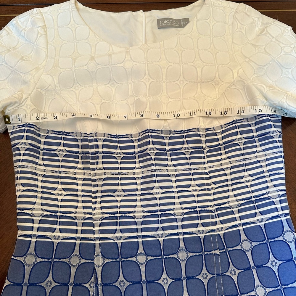 Roland USA Colorblock Textured Dress | Made in USA - Picture 5 of 12